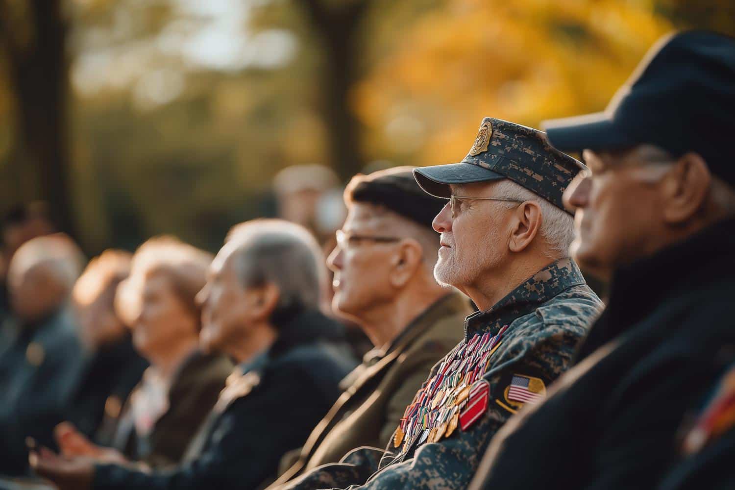 veterans marching in a parade